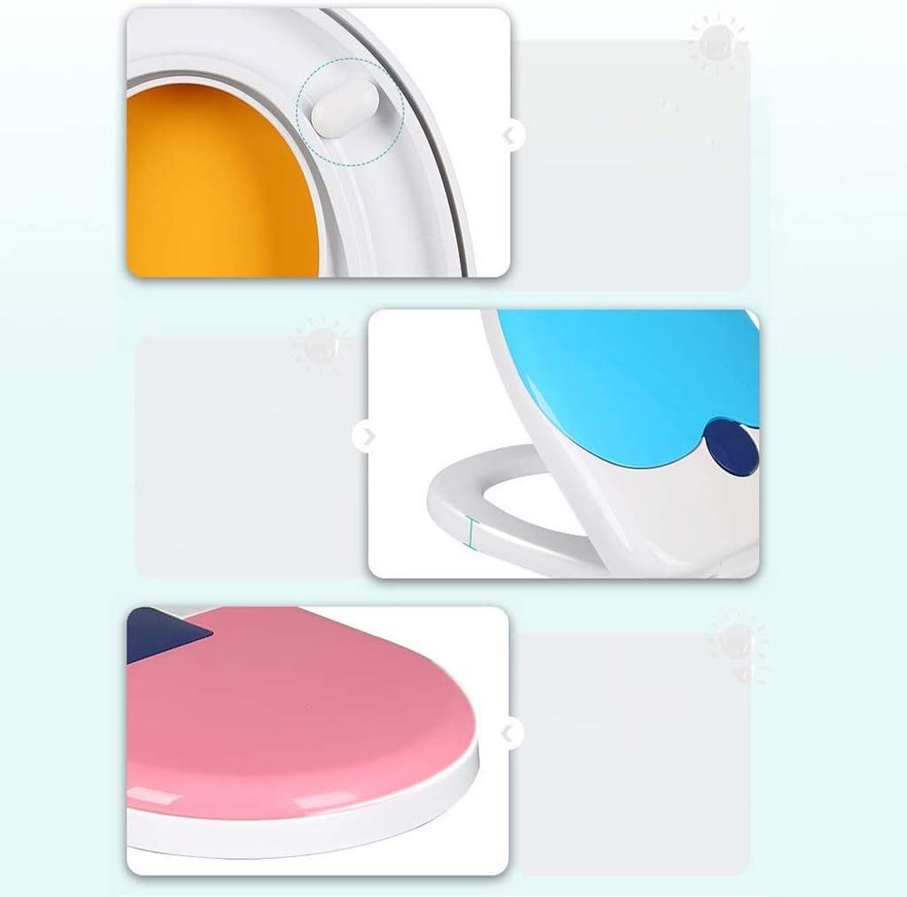 Child and Child Toilet Cover - Parent-Child Dual-use Adult Children and Children Double Toilet Plate Circle Double Letter Toilet Special (Color : E) (D)