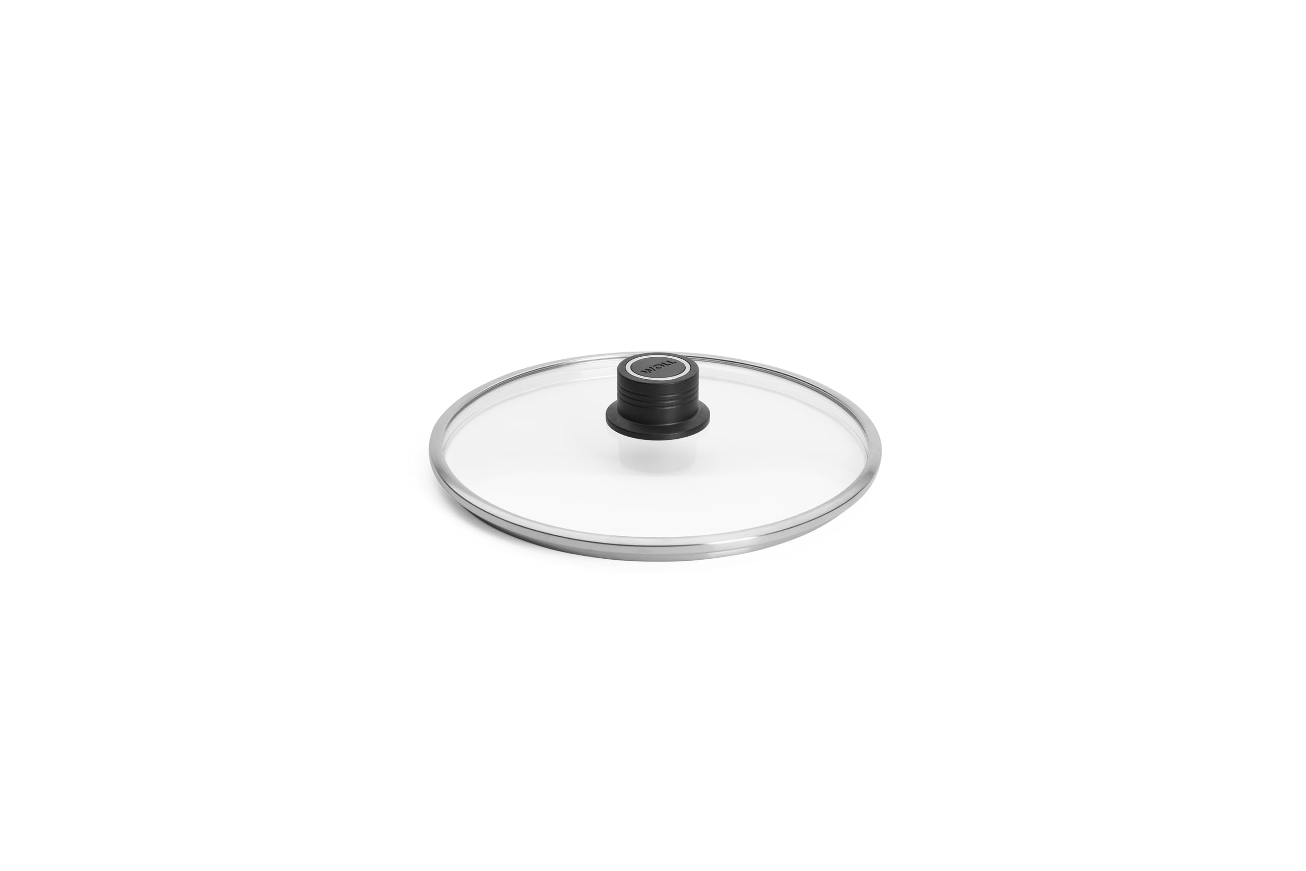 Woll Diamond Logic XR Safety Glass Lid Round Diameter 24 cm with Permanent Vent Transparent
