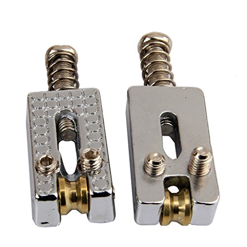 Surfing 6 Roller Bridge Tremolo Saddles w/Wrench for Strat Tele Electric Guitar Chrome