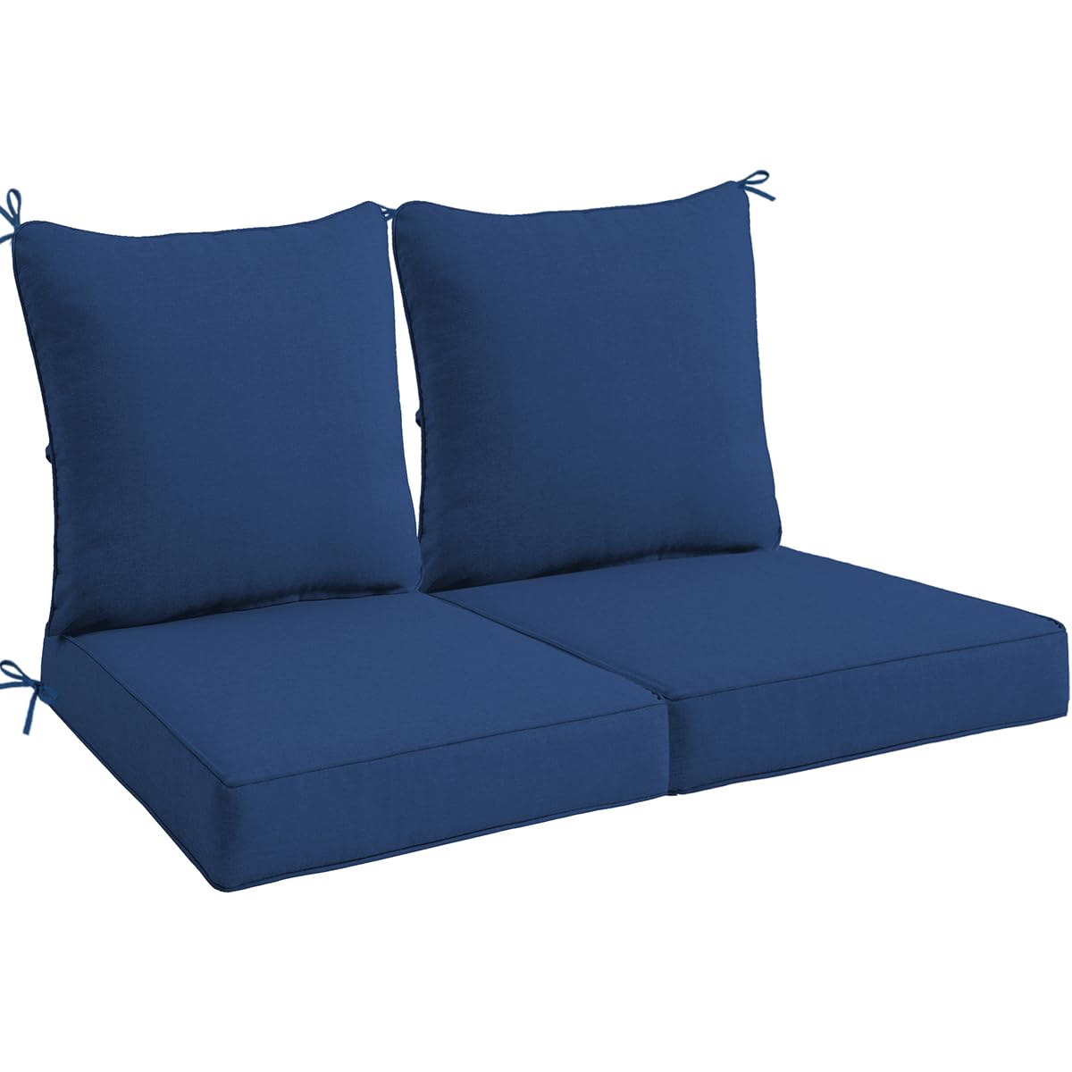 sundale outdoor olefin deep seat cushion insert set of 2, patio chair cushion and pillow inserts