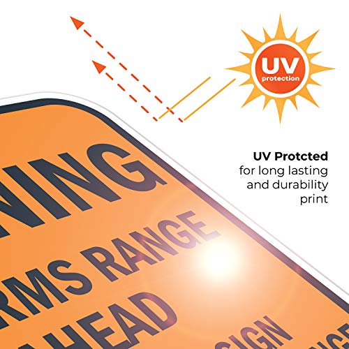 Firearms Range Ahead Beyond This Sign You Will Be Down Range Sign, 12X12 Inches, Rust Free .040 Aluminum, Fade Resistant, Made In Usa By Sigo Signs #TOP6