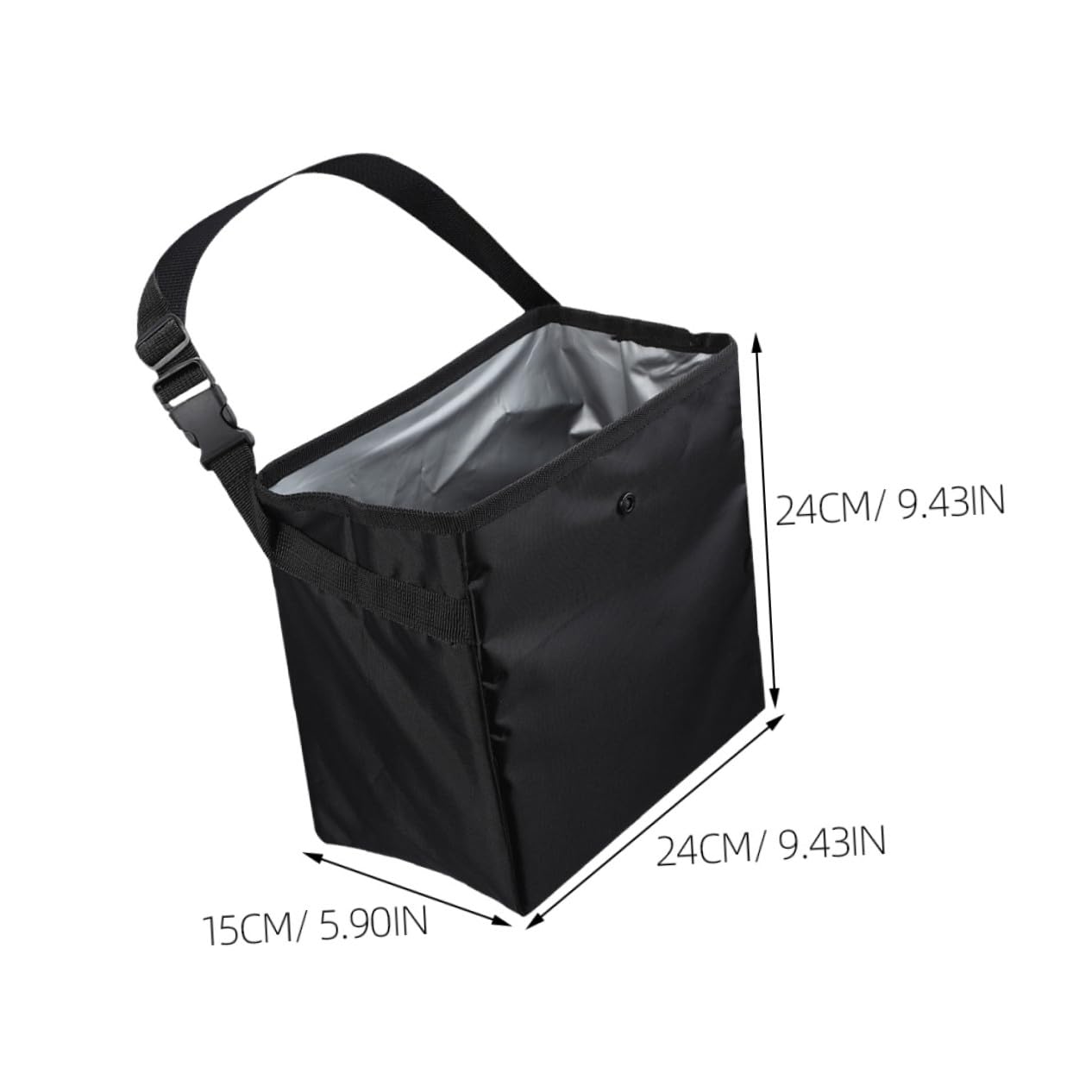 Anneome Auto Mülleimer 2 Stück-pack 8, 5 L aus Nylon und Pvc Schwarz | Tragbare Mehrzweck Boxen, für Werkzeug und Spielzeug, für Reisen, Camping und Zuhause