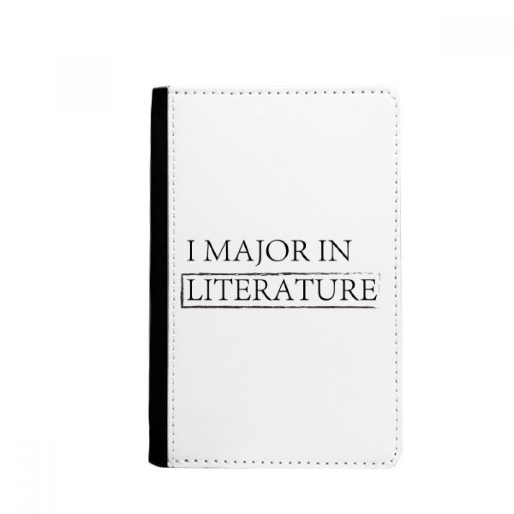 Quote I Major In Literature Passport Holder Notecase Burse Wallet Cover Card Purse