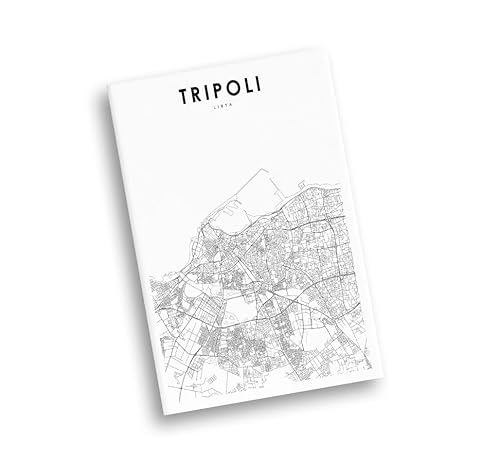 Modern Black & White Poster of Tripoli Libya طرابلس ليبيا Tripolis | 11x17 12x18 16x24 24x36 Unframed Wall Art | Minimalism City Traveler Print for Gift | Minimalist Home Office Decor