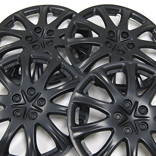 Image of Pack of 4 Hubcaps | Size 15-Inches | Wheel Covers | Style 503 | Snap-On (Pop-On) Type Hub-caps (Not Fits Bolt-On Type) | Wheel Skin Cover WC5-15-503-B