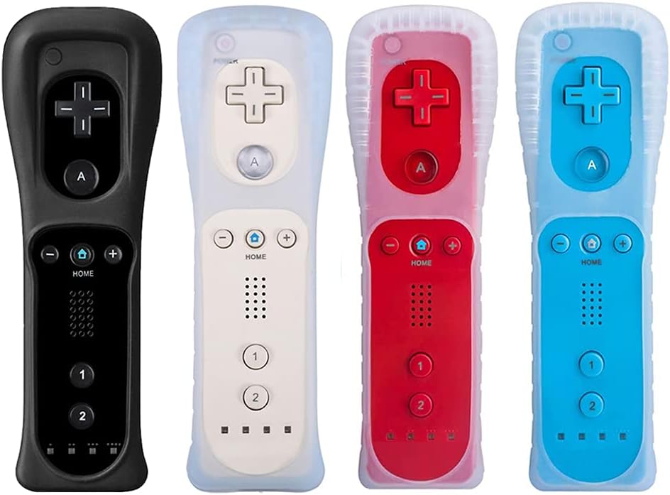 Remote Controller, 4 Packs Upgrade Wireless Controller Compatible with(White Red Blue Black)