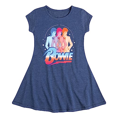 HYBRID APPAREL - David Bowie - Bowie 3D - Toddler & Youth Girls Fit & Flare Dress