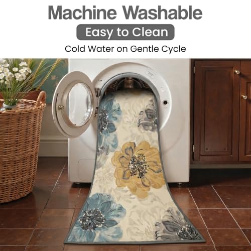 Image of FRESH FROM LOOM Luxury Anti Skid 100% Nylon Carpet | Living Room, Hall & Bedroom | Anti Fade | Rubber Backing Grip | Quick Cleaning | Washable (Cream| Size:- 90x150 Cm or 3x5 Fts)