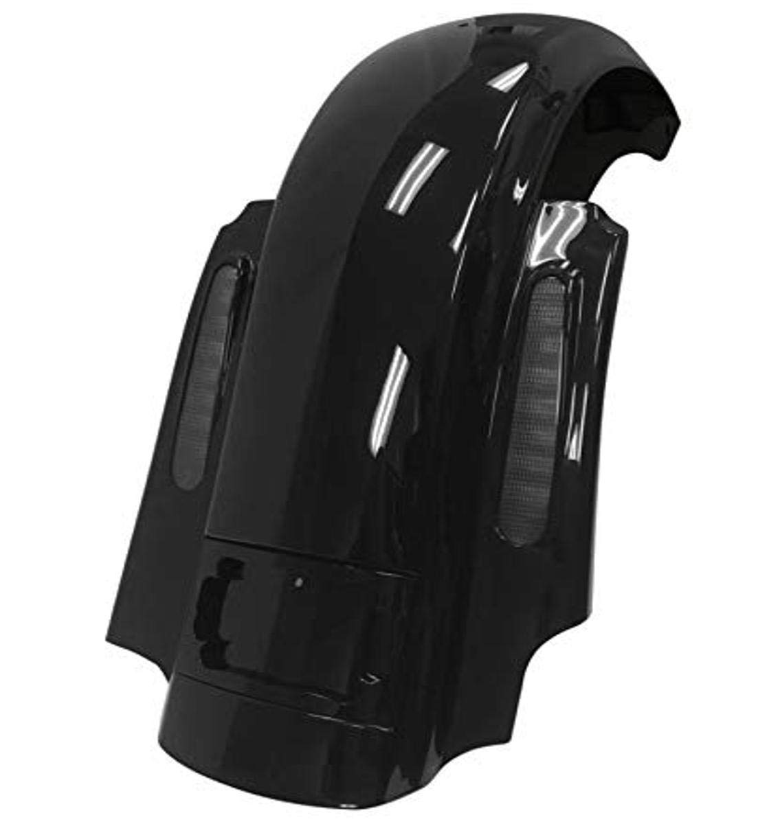 Bagger Brothers Stretched Replacement Rear Fender with CVO-Style LED Lights for 4.5 saddle bags Left Blocked off - 1993-2008 Harley-Davidson Touring Models
