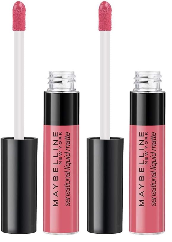 Image of Maybelline New York Sensational Liquid Matte Lipstick 04, Easy Berry (Pack of 2)