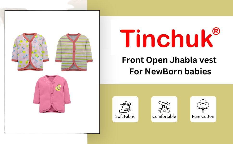 Image of Tinchuk Baby Boy's & Baby Girl's Printed T-Shirt /Jhabla /Nightsuits with Assorted Prints- Multi-Pack