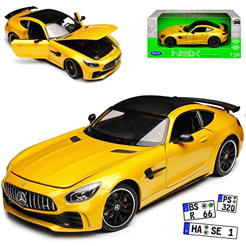 Welly Mercedes-Benz AMG GT R Coupe Gelb Ab 2014 1/24 Modell Auto