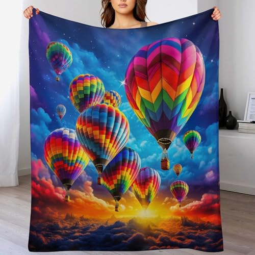 Couverture montgolfière en flannel lavable en machine, douce et chaude - 2