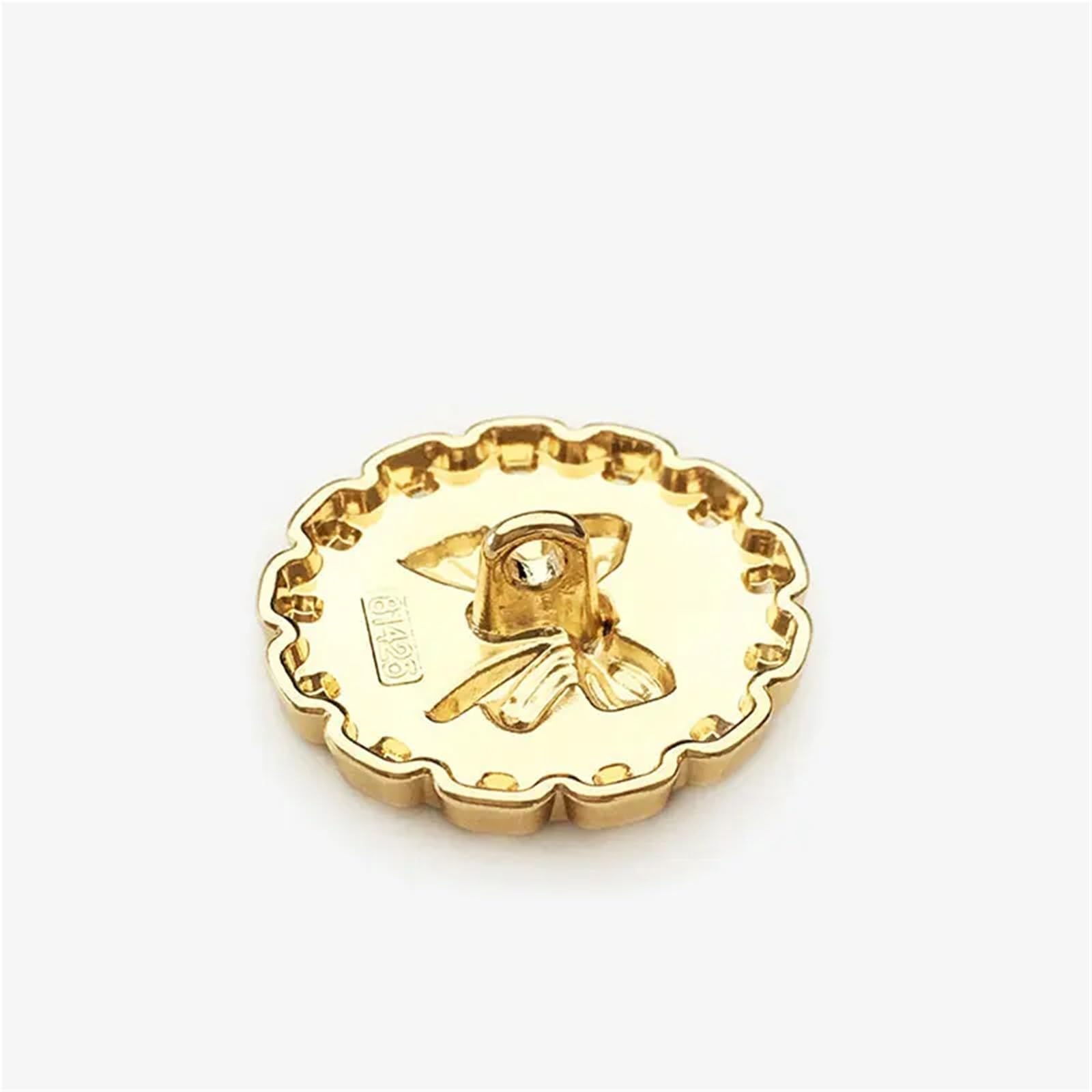 Lot de 60 boutons décoratifs en métal de 15 mm à 25 mm - Accessoires de manteau (blanc, 17,5 mm)