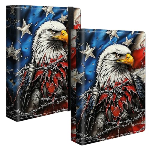 Image of Photo Album 4x6 120 Pockets Photos with Strong Elastic Band, Small Mini Albums Sheet Protector Folder for Photos, Album for Family Wedding Women Men Baby Vacation Gift, Flag Cool Eagle