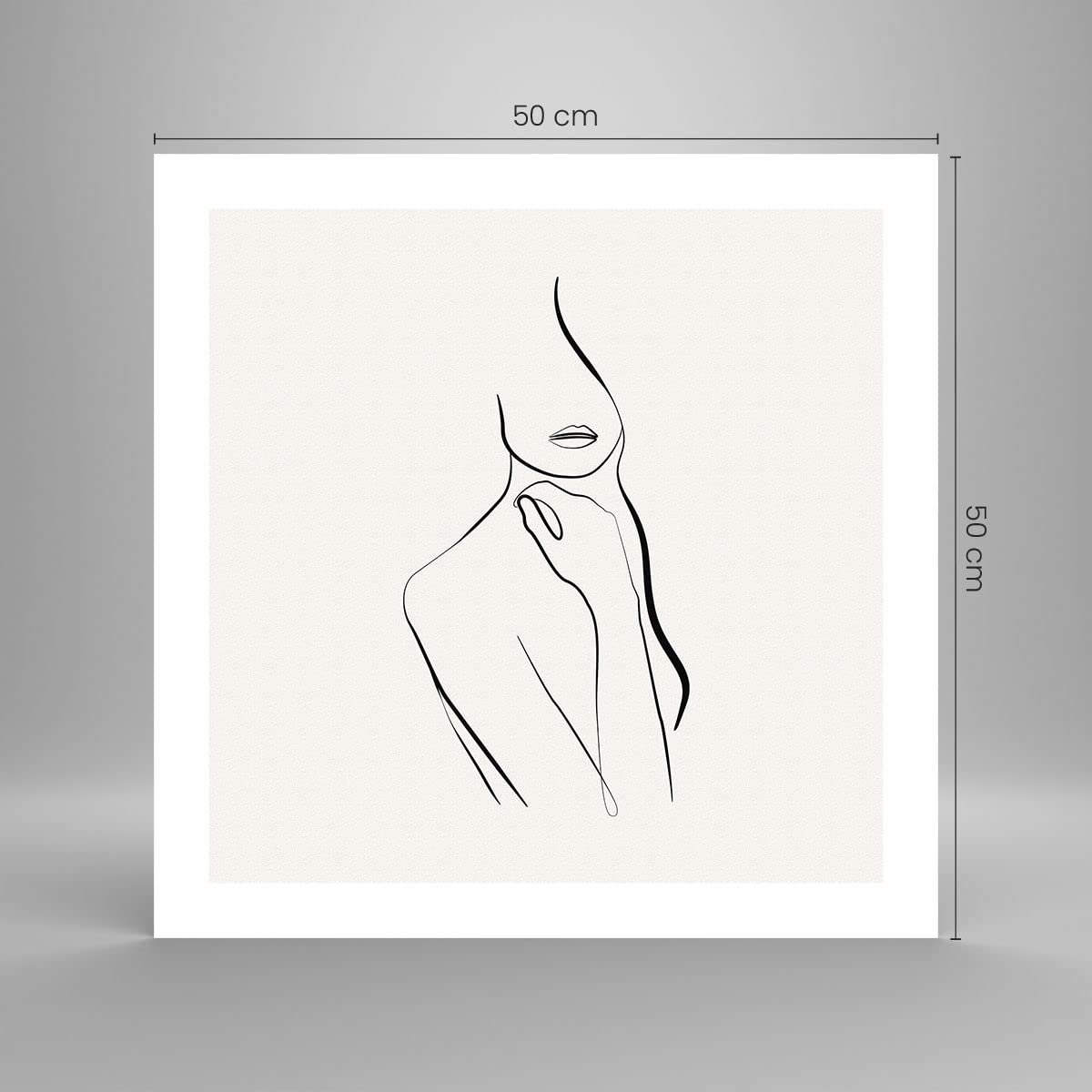 ARTTOR Póster 50x50 cm Sin Marco Blanco y Negro Personas - 5045 - P2X | Mujer Bosquejo Dibujo Cuadros de Pared Decoración Cuadro Decorativo Salón Dormitorio Cocina Lámina Cuadros de Pared ARTTOR