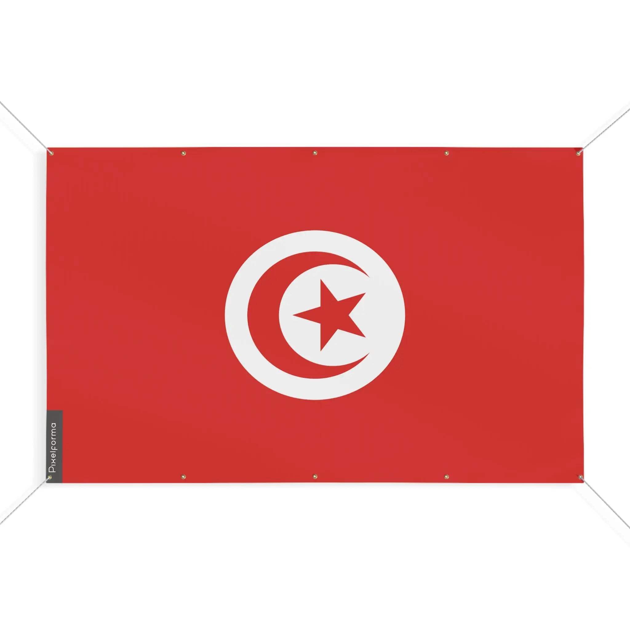Drapeau Tunisie de qualité supérieure 10 oeillets 110 x 165 cm - 3