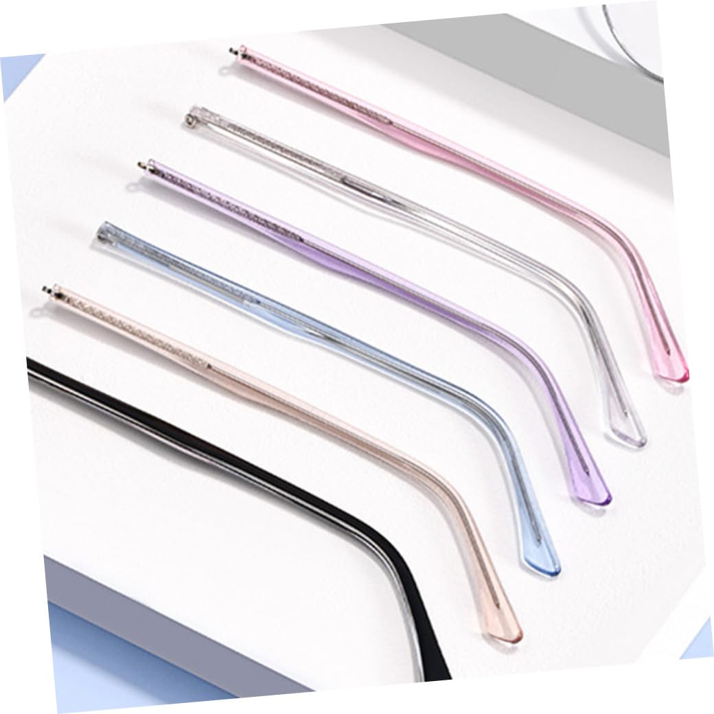 minkissy 10 Sätze Brillenzubehör Ersatzbrille Bügel Brillenreparaturset Brillenteile Brillenersatz Brillen Befestigungsset Universeller Brillenbügel Ersatz-schläfenarm Gläser Metall Black