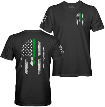American USA Flag Patriotic Spartan Mens T-Shirt