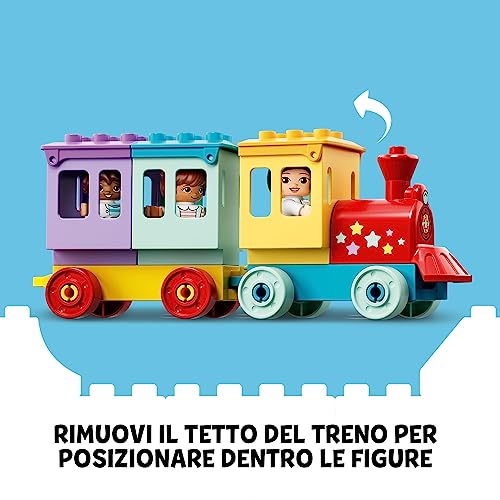 DUPLO Town Parco dei Divertimenti, Modellino da Costruire con Attrazioni, Scivoli, Giostre e Treno Giocattolo, Set con 7 Minifigure e Accessori, Giochi per Bambini e Bambine da 2 Anni 10956 - Lego - Immagine 5