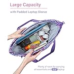 BAGSMART-Quilted-Tote-Bag-Top-Handle-Handbags-for-Women-Shoulder-Bag-25L-Large-Hobo-Bag-for-Work-School-Travel