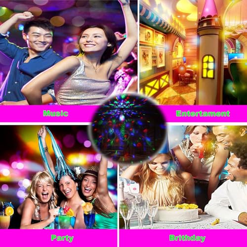 Image of Disco Lights Colorful Rotating Magic Ball Lights, AC85-265V E26 /E27 RGB LED Stage DJ Light Multi-Colored Fun Lamp for Dance Parties Birthday Karaoke Halloween Christmas (6 Pack)