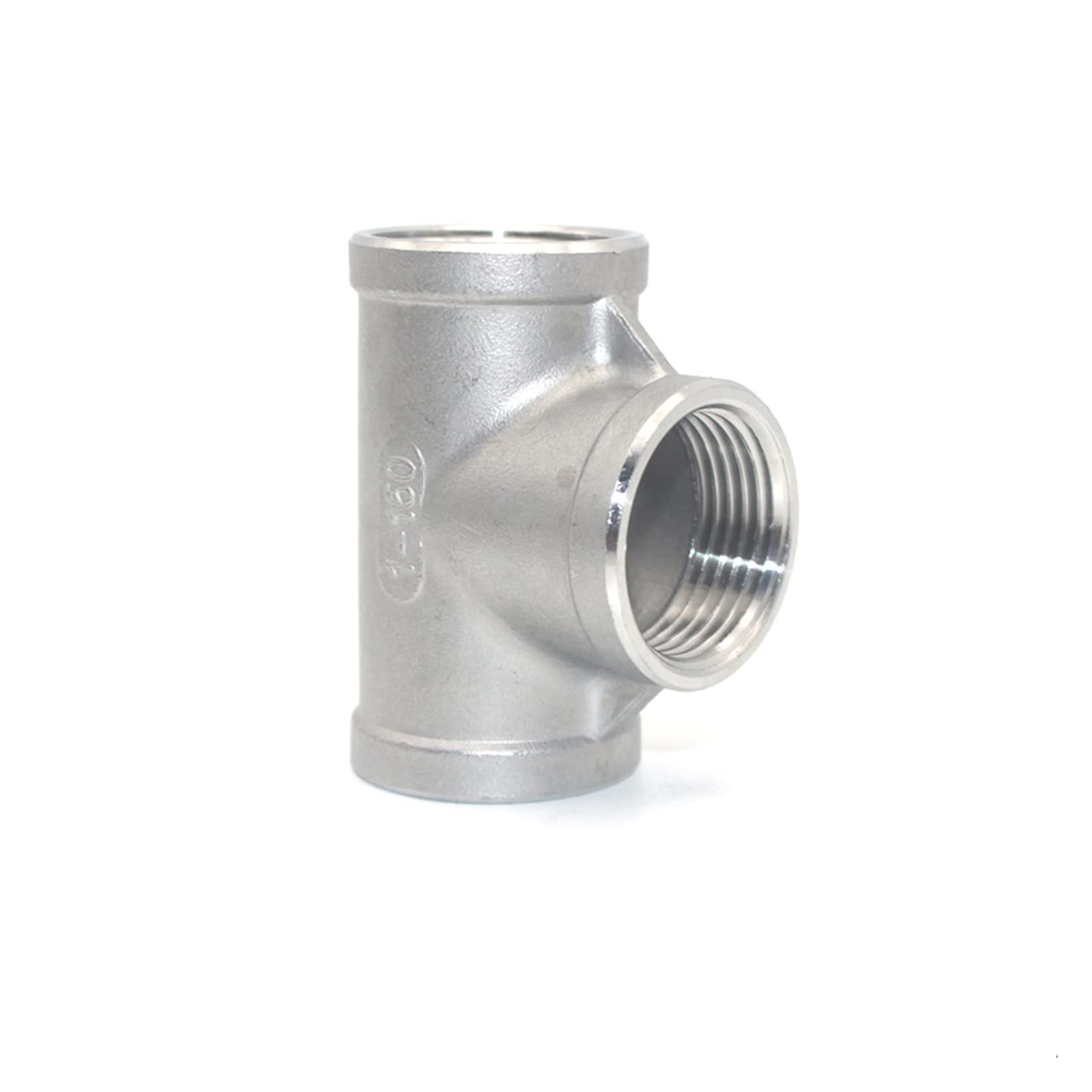 DN6/DN8/DN15/DN25 Macho + Macho + Hembra roscado 3 vías T Accesorio de tubería 1/4 "1/2" 3/4 "1" 1-1/4 "BSP roscado 304 Acero Inoxidable Leisurely (Color : Female Thread, Size : 2-1/2inch)