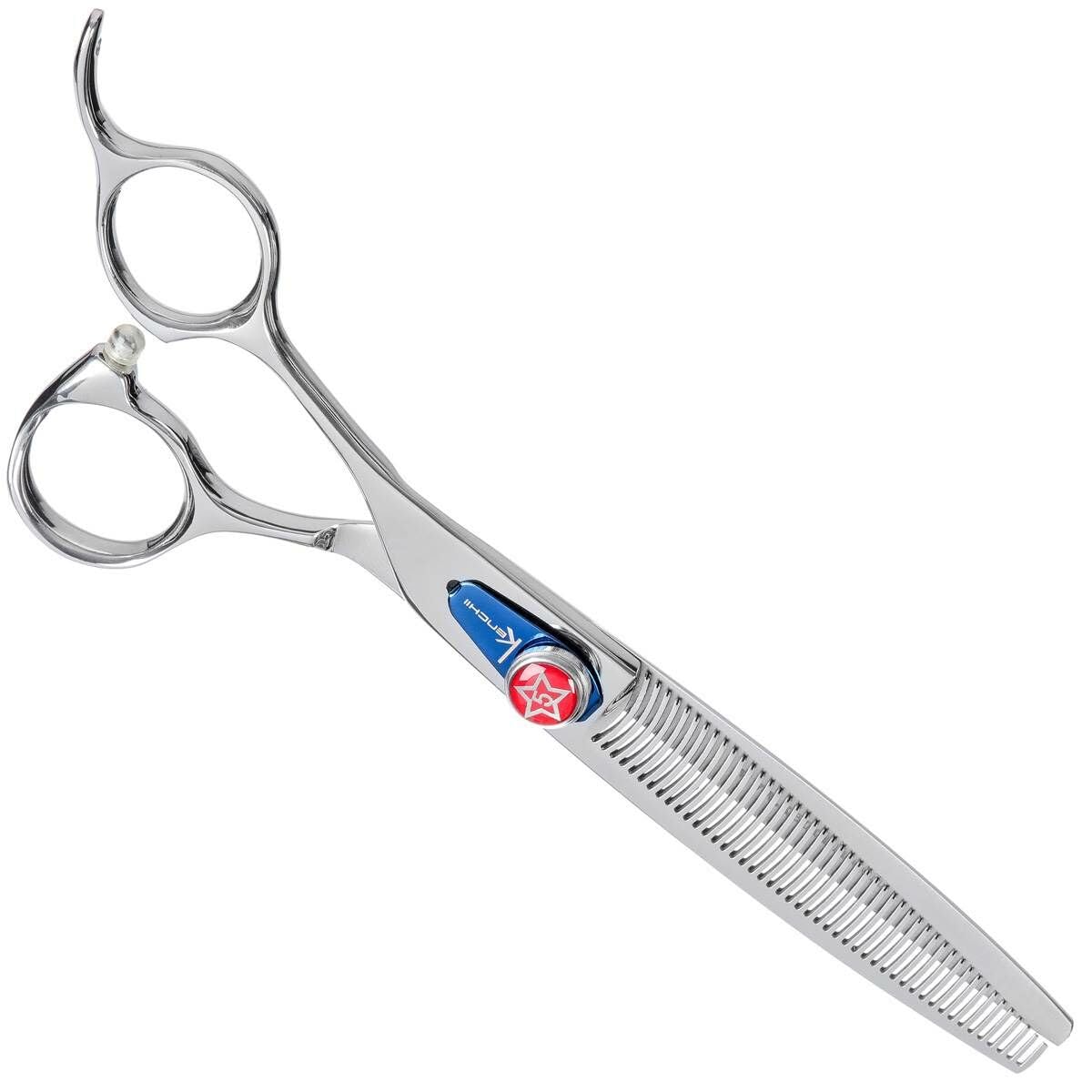 Flame Level-3 8 Inches Semi-convex Edge Scissor in Silver Color