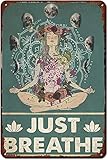 Photo Gallery buywell targa in latta con scritta motivazionale in lingua inglese "just breathe, just breathe, yoga", decorazione da parete, per casa, bar, garage, 30,5 x 40,6 cm Photo Gallery buywell targa in latta con scritta motivazionale in lingua inglese "just breathe, just breathe, yoga", decorazione da parete, per casa, bar, garage, 30,5 x 40,6 cm