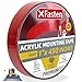 XFasten Extreme Double-Sided Acrylic Mounting Tape Removable, Gray, 1-Inch x 450-Inch, Weatherproof, Super Strong Double-Sided Adhesive and Tough Bonding Strength