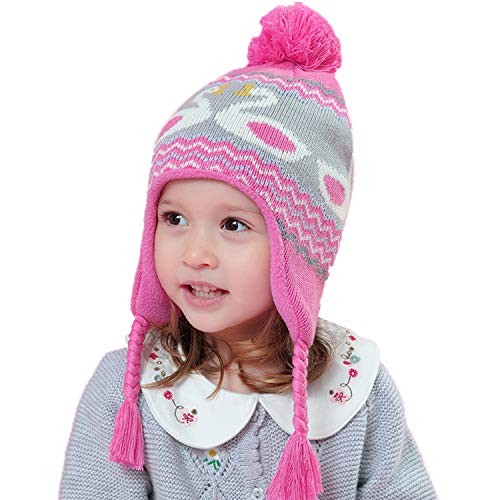 Snyemio Cappello Invernale a Maglia Bimba Bambina