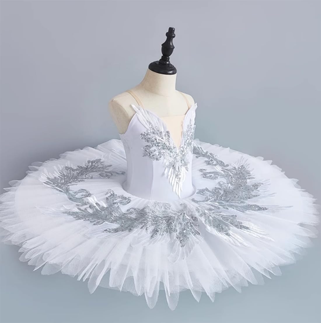 Vestido de Ballet con Tutú Y Lentejuelas para Niña Falda de Leotardo Y Tutú para Fiesta Ropa de Competición Y Práctica de Baile (A4098)