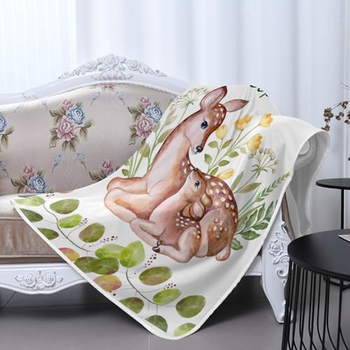 GoTussWO Custom Woodland Animals Foliage Green Weighted Blanket Cooling Laye, Keep Cooling All Night,30x40Inch