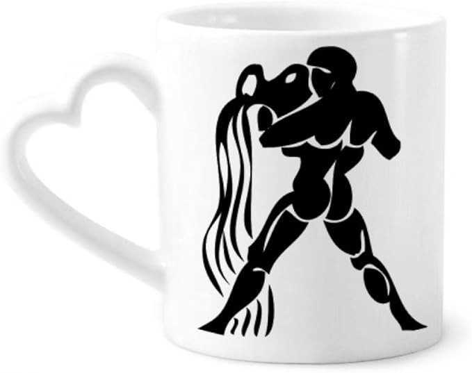 Constellation Aquarius Zodiac Sign Mug Coffee Ceramic Drinkware Glass Heart Cup