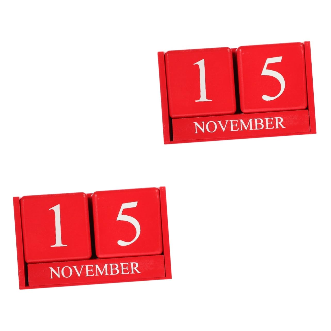VILLCASE 2piezas Calendario Perpetuo De Bloques Elegante Para Oficina y Decoración Del Hogar Calendario Reutilizable Para Mes y Día Estilo Europeo Accesorio De Escritorio Decorativo