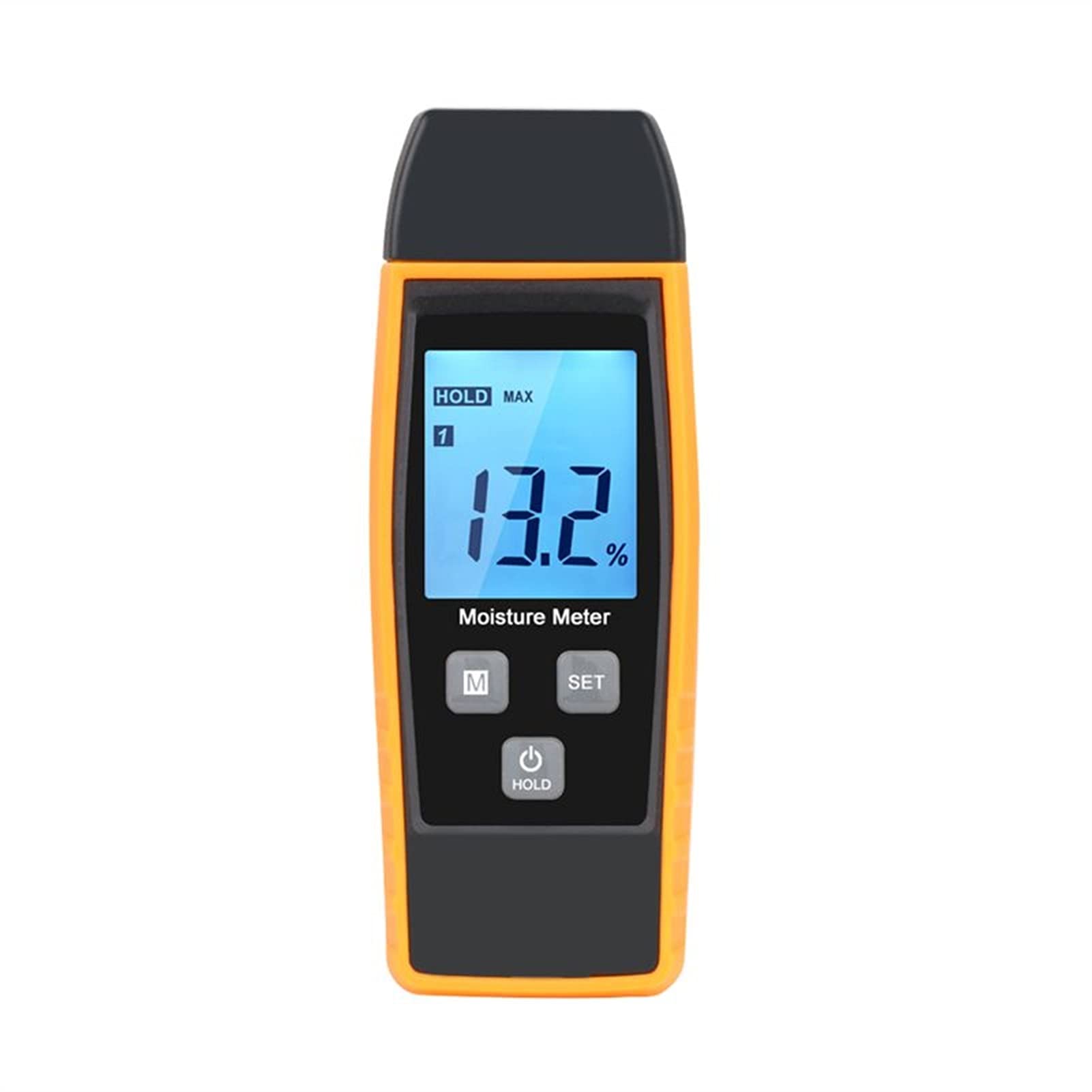 Mmhhhg One Color Moisture Meter, Lcd Digital Wood Moisture Meter 0-80% Portable Cement Mortar Humidity Tester Timber Damp Detector