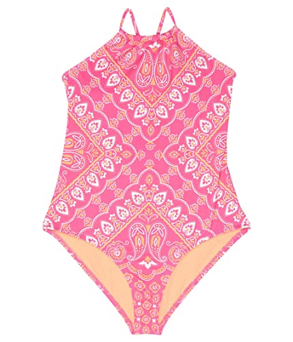 Image of Hobie Girls High Neck Halter One Piece Swimsuit