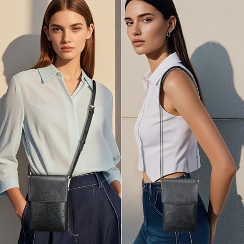Image of APHISON Small Crossbody Bags for Women Trendy, Leather Phone Wallet Purses Handbags Card Slots with Adjustable Strap