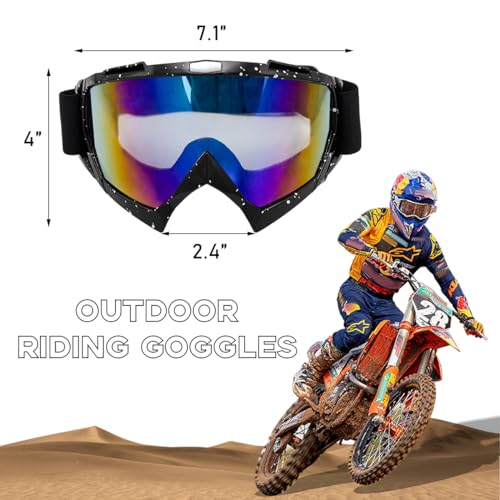 image for Ohleats Dirt Bike Goggles, Windproof & Dustproof Ski Racing Goggles, M