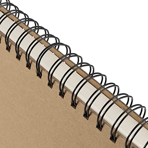 ZEONHAK 4 Pack A4 Spiral Sketchbook, 60 Sheets/120 Pages 160gsm Spiral Bound Scrapbook - Image 3