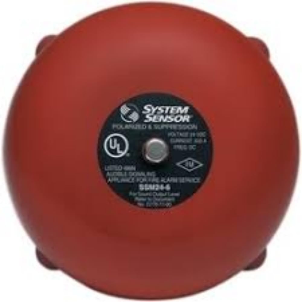 System Sensor SSM24-6 6 INCH Alarm Bell Bell 24V DC