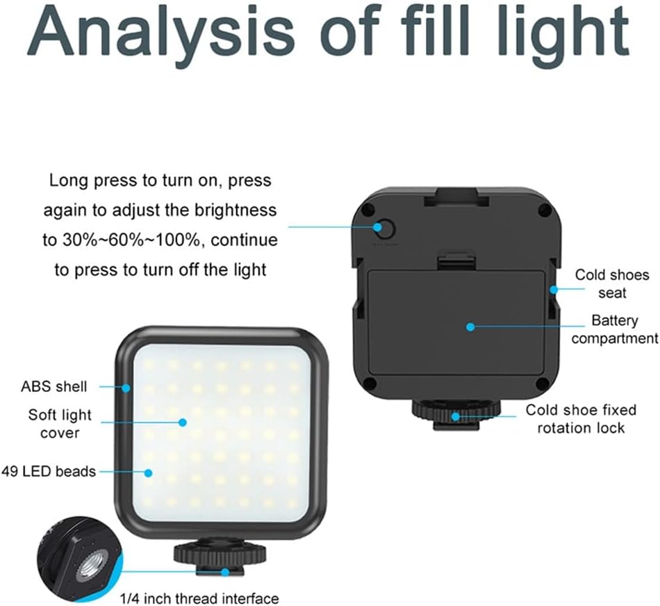 JSEIAJB Kit Microph Bracket Photography Lighting Ph Holder LED Selfie Tripod Recording Handle Portable Stabilizer