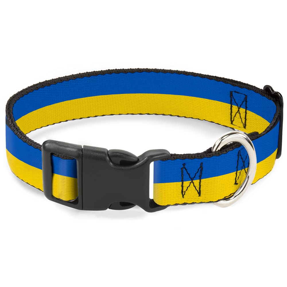 Collier pour chien boucle plastique ajustable 17,8-21,6 cm drapeau ukrainien sangle
