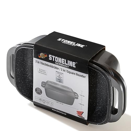 Stoneline Roaster With Die-Cast Aluminum Lid, 40 X 22 Cm, Anthracite #TOP6
