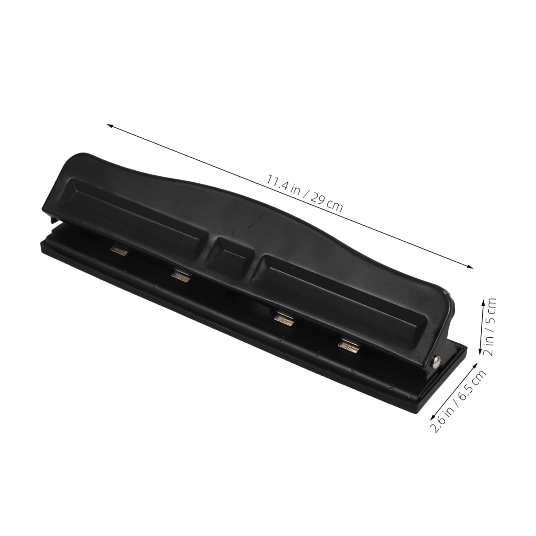 Perforatrice a 4 Fori Nera, Punzonatrice per Carta Regolabile | Plastica, per Scrapbooking e Rilegatura, Raccoglitore Trucioli Facile da Svuotare