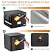 ENGPOW 5200°F Fireproof Document Box with Lock, Heat Insulated Collapsible File Storage Organizer with Handle, Portable Home Office File Cabinet for Hanging Letter/Legal Size Folder, Black