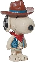 Jim Shore Peanuts Snoopy Cowboy Miniature Figurine 3.44" Handcrafted Stone Resin Collectible