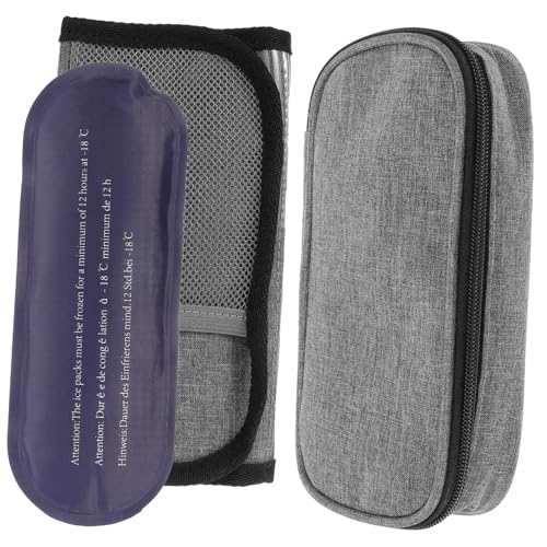 Didiseaon Travel Case Cooler Bag Refrigerated Box for Travel Reusable Cold Pack for Supplies Insulated Holder for Diabetics