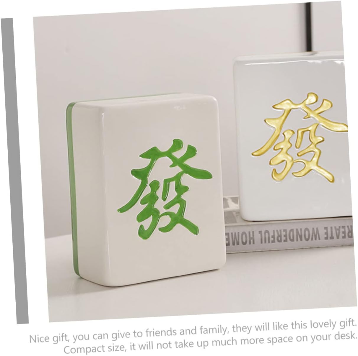 Decorative Savings Jar Piggy Bank for Boys and Girls Mahjong Design Coin Bank for Boys Money Holder