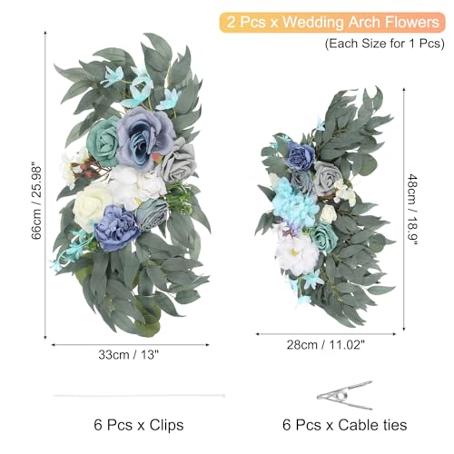Fleurs d'arche de mariage en soie pour panneau sans flétrir